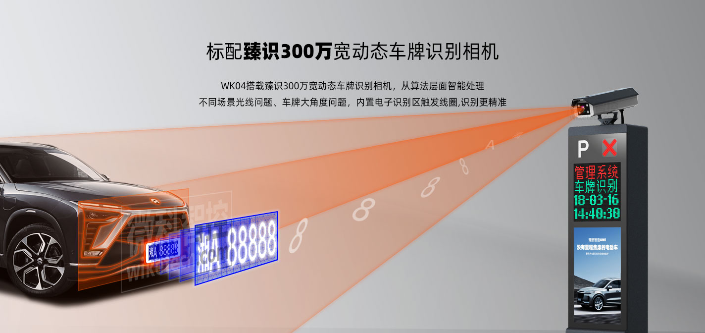 WK03車牌識別系統 標配300w臻識車牌識別相機