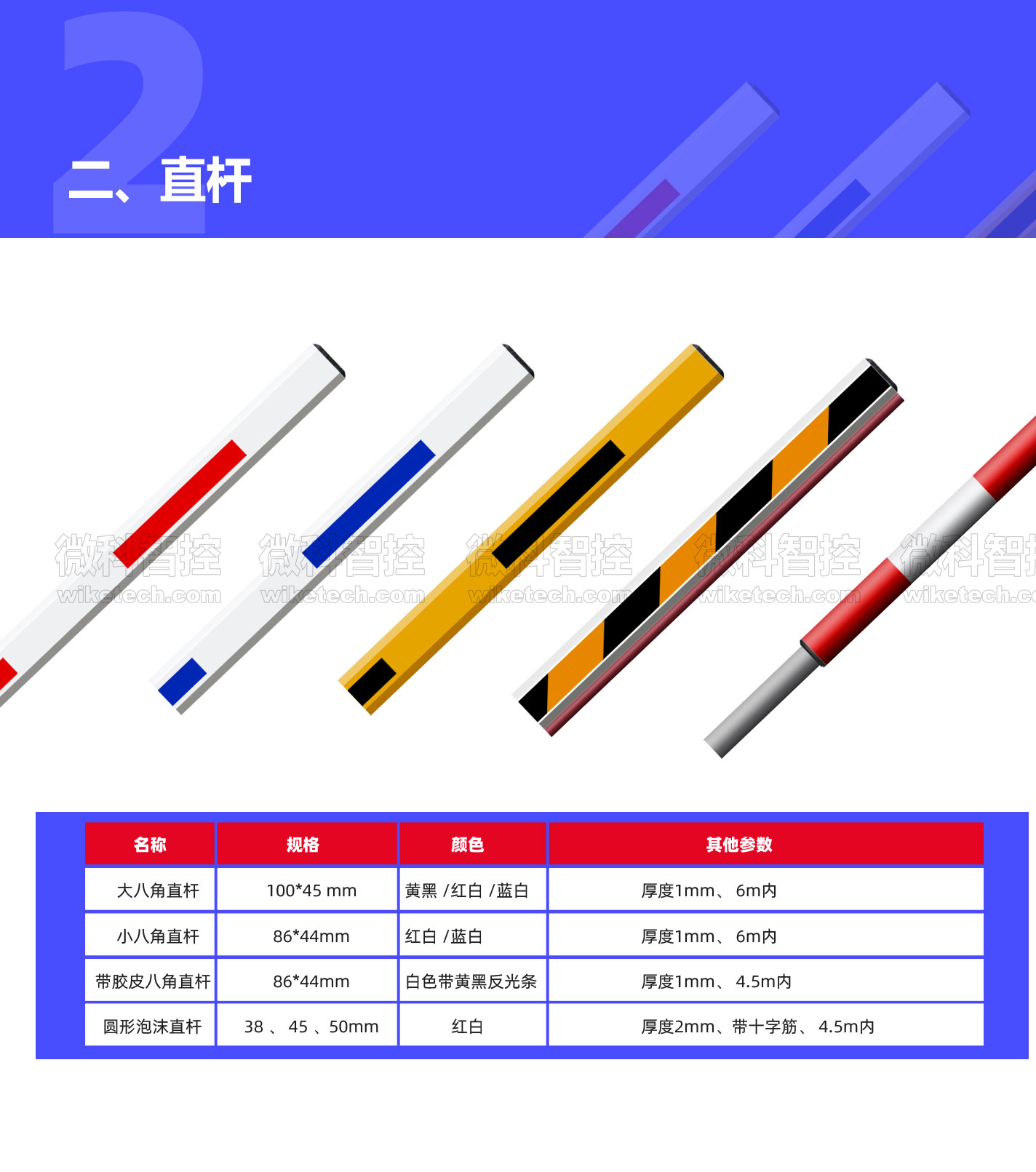 道閘直桿款式和規格說明.jpg