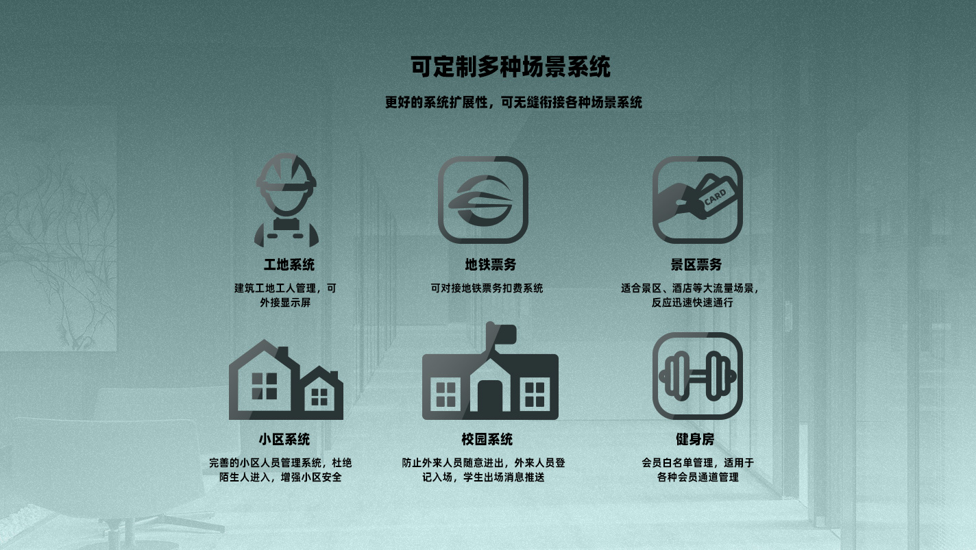 人臉識別系統可搭配工地系統、景區票務系統鞥多種場景